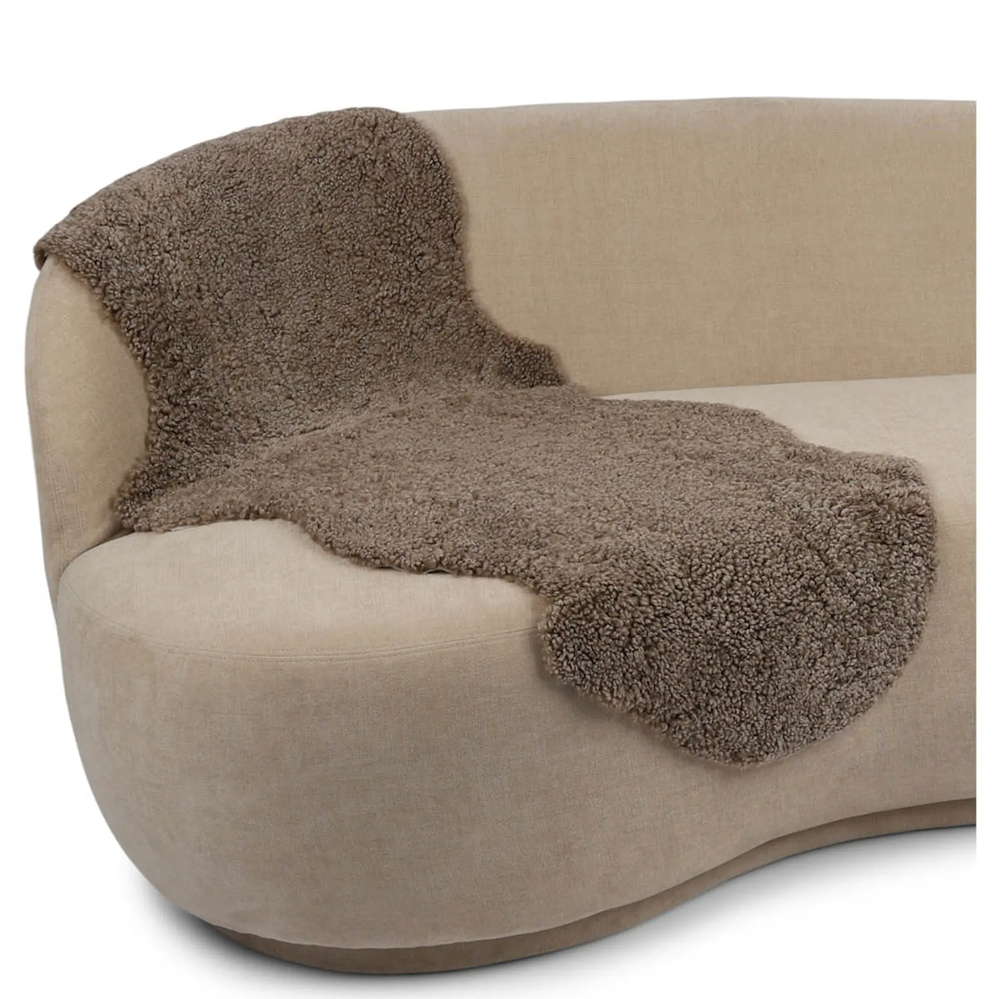 Natures Collection Fårskinn New Zealand kort ull 160x60 cm sahara