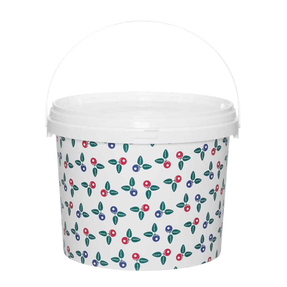 Marjukka Plasthink med lock 1 L Bär