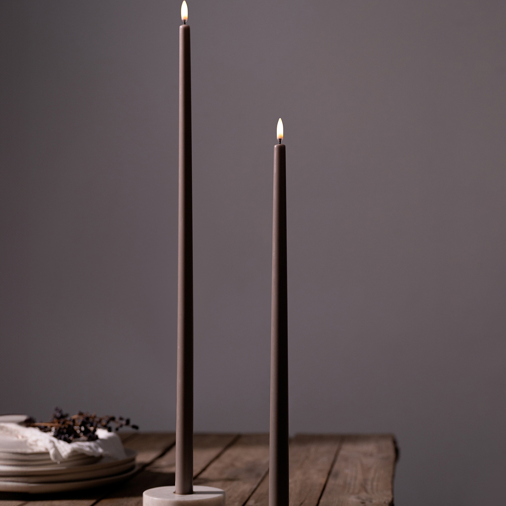 Uyuni Lighting Taper Candles Led kronelys 2,3x75 cm 1 stk sandstone