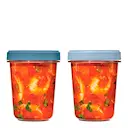 Twist & Stack förvaringsburk 94,6 cl 2-pack med lock klar/blå
