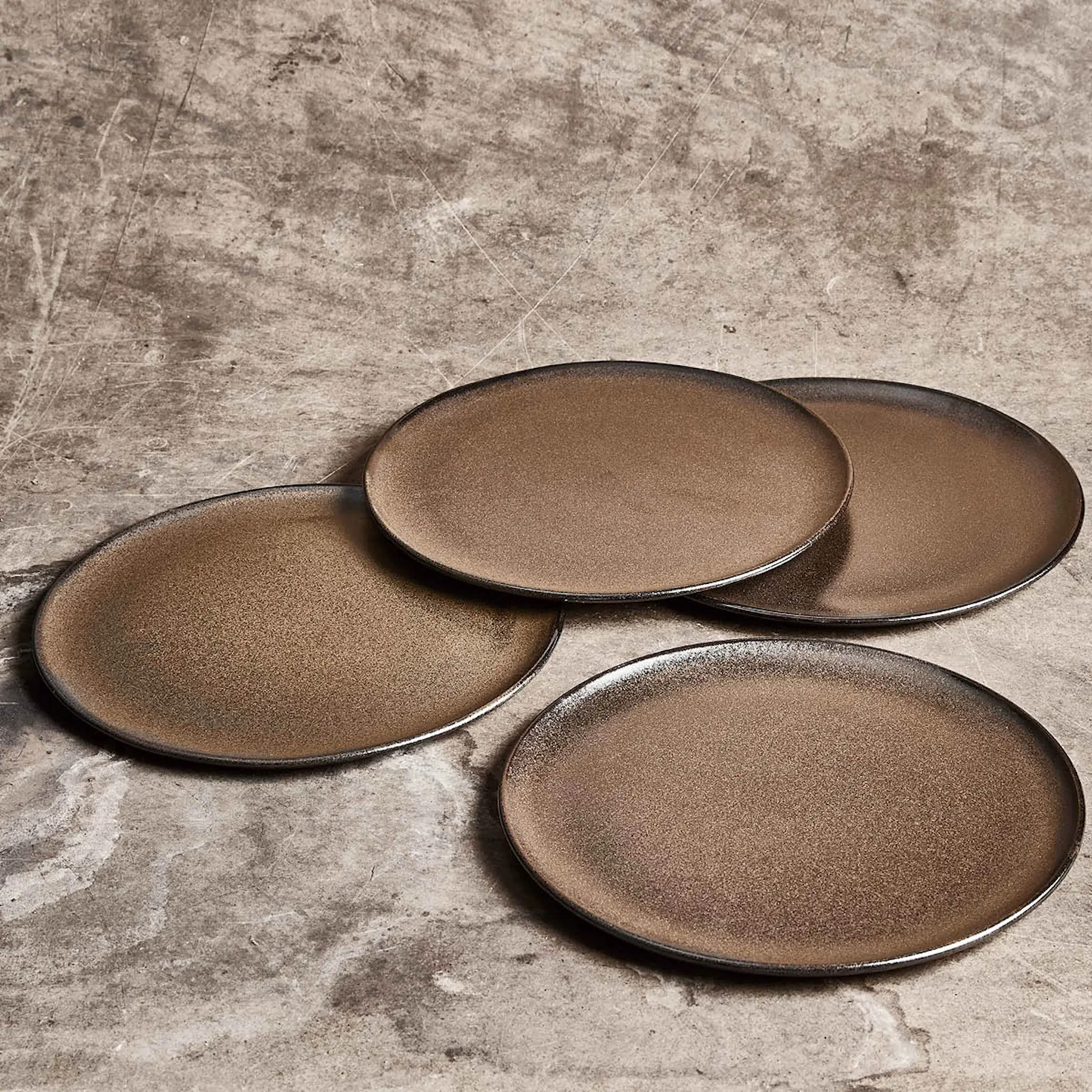 Aida Raw Tallrik 23 cm Metallic Brown