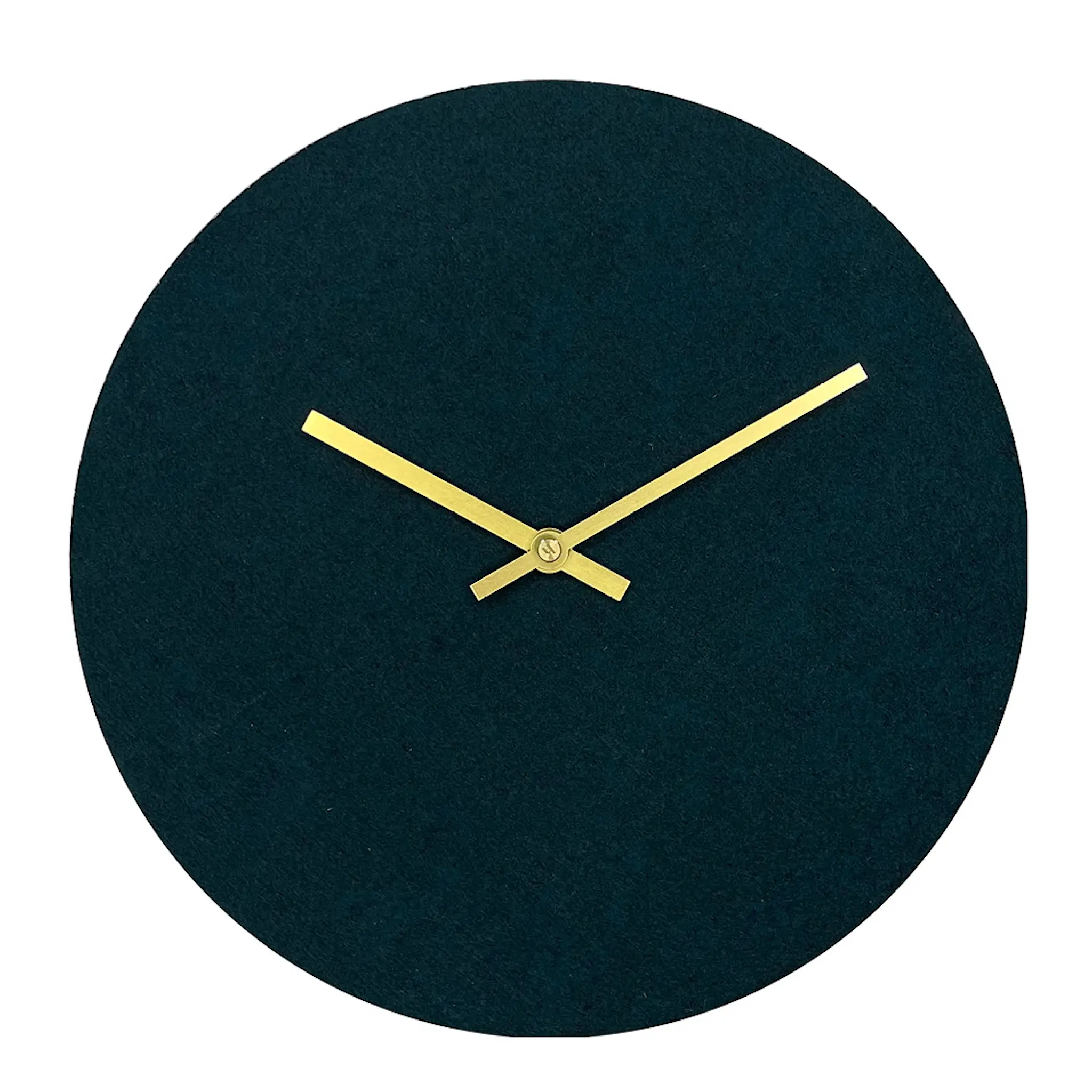 Hemverk Felt Dark Green väggklocka 28 cm mörkgrön med guldvisare