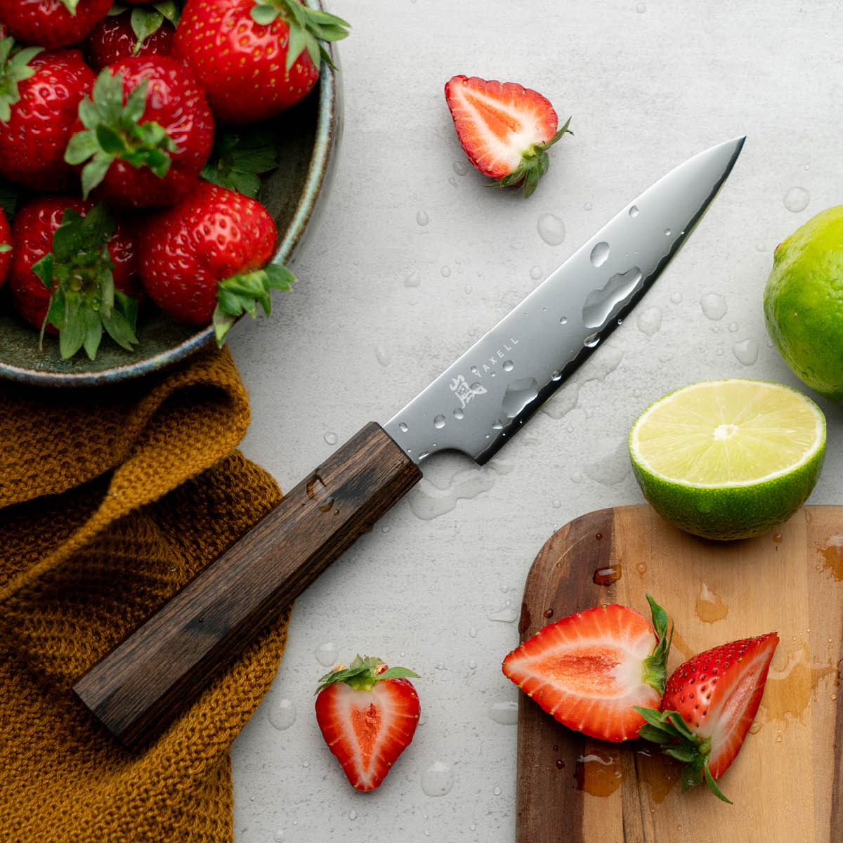 Yaxell Hana universalkniv 12 cm brun