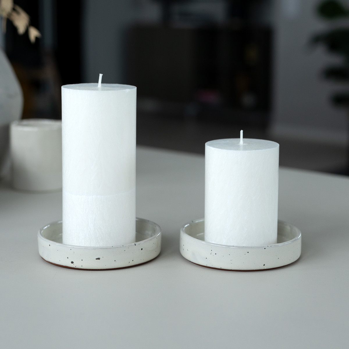 Liljeholmens Shea blokklys 6,7x10 cm hvit