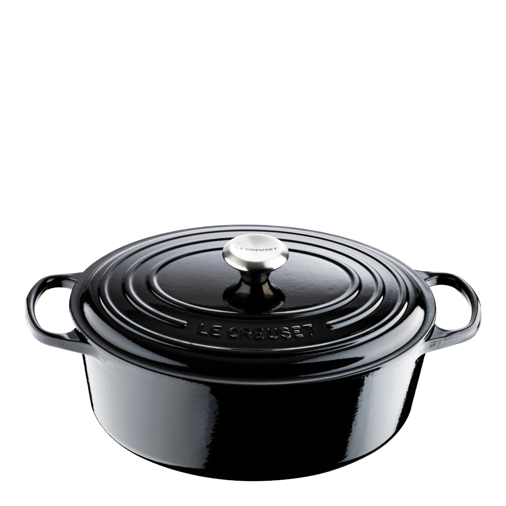 Le Creuset - Signature Valurautapata soikea 31 cm 6,3 L Musta