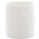 Ljuslykta stjärna liten 6,5x7,5 cm vit