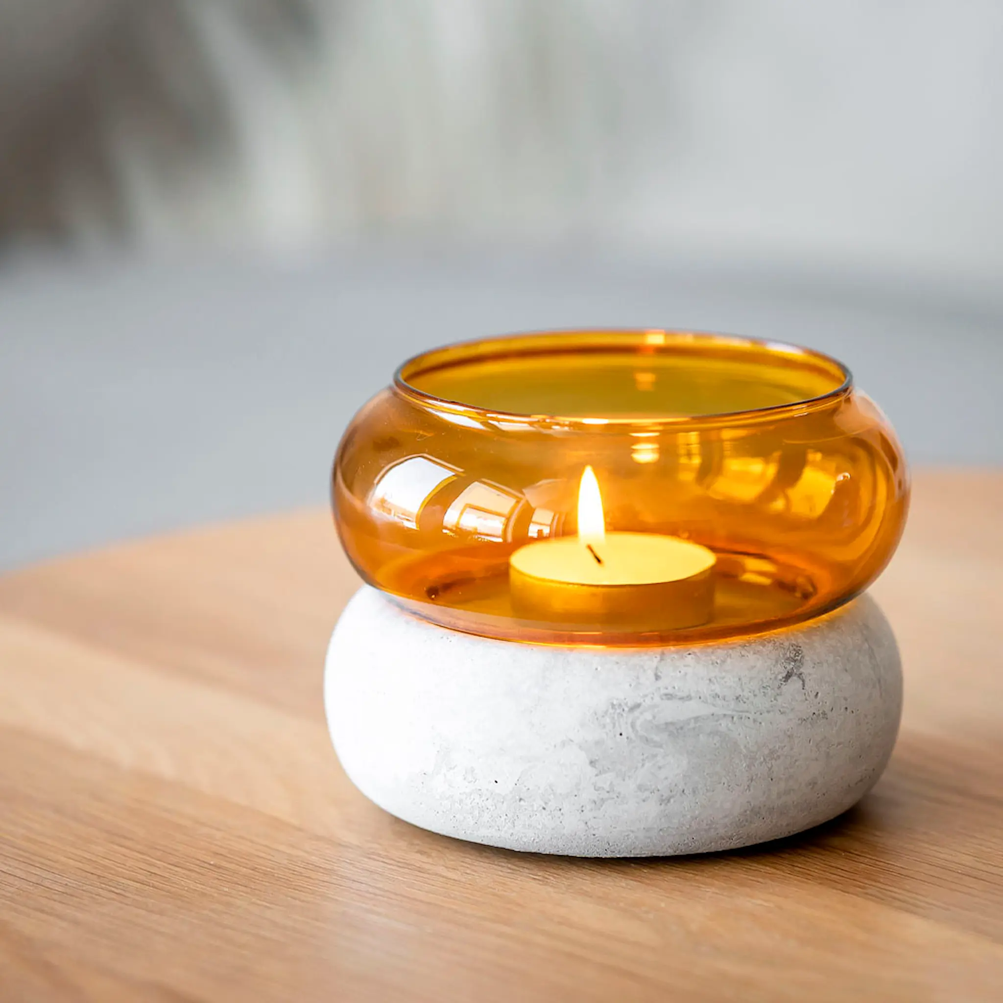 Muurla Bagel Lykta/Vas 11x12 cm Amber