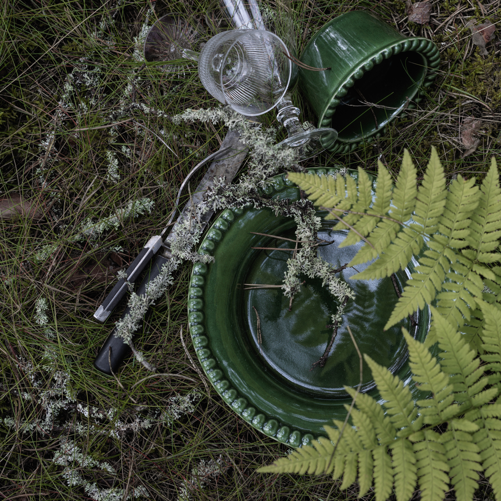 PotteryJo Daria tallerken 22 cm moss