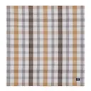 Rutig tyglservett i linne/bomull 50x50 cm oliv/vit/beige