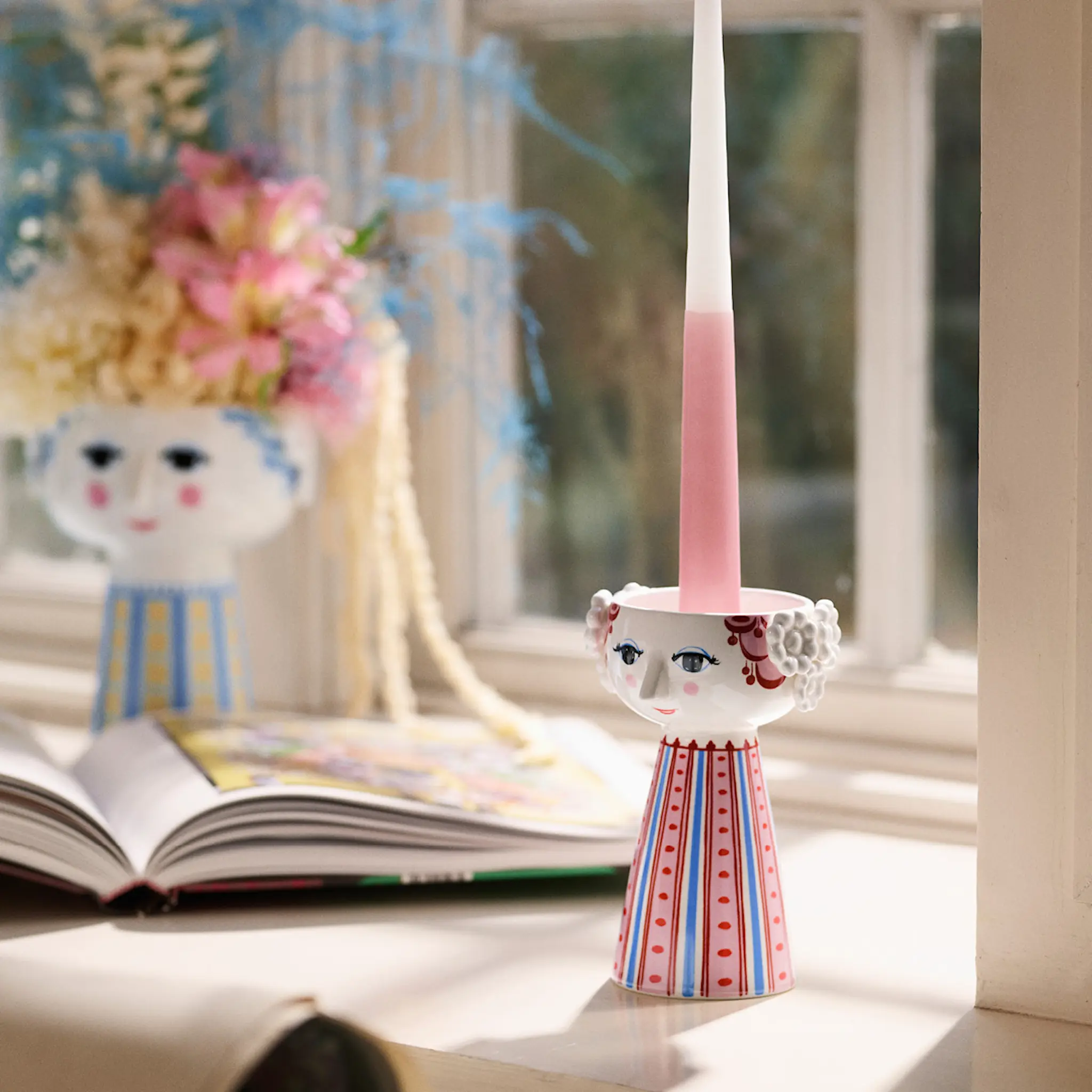 Bjørn Wiinblad Eva Kynttilänjalka 14 cm Punainen