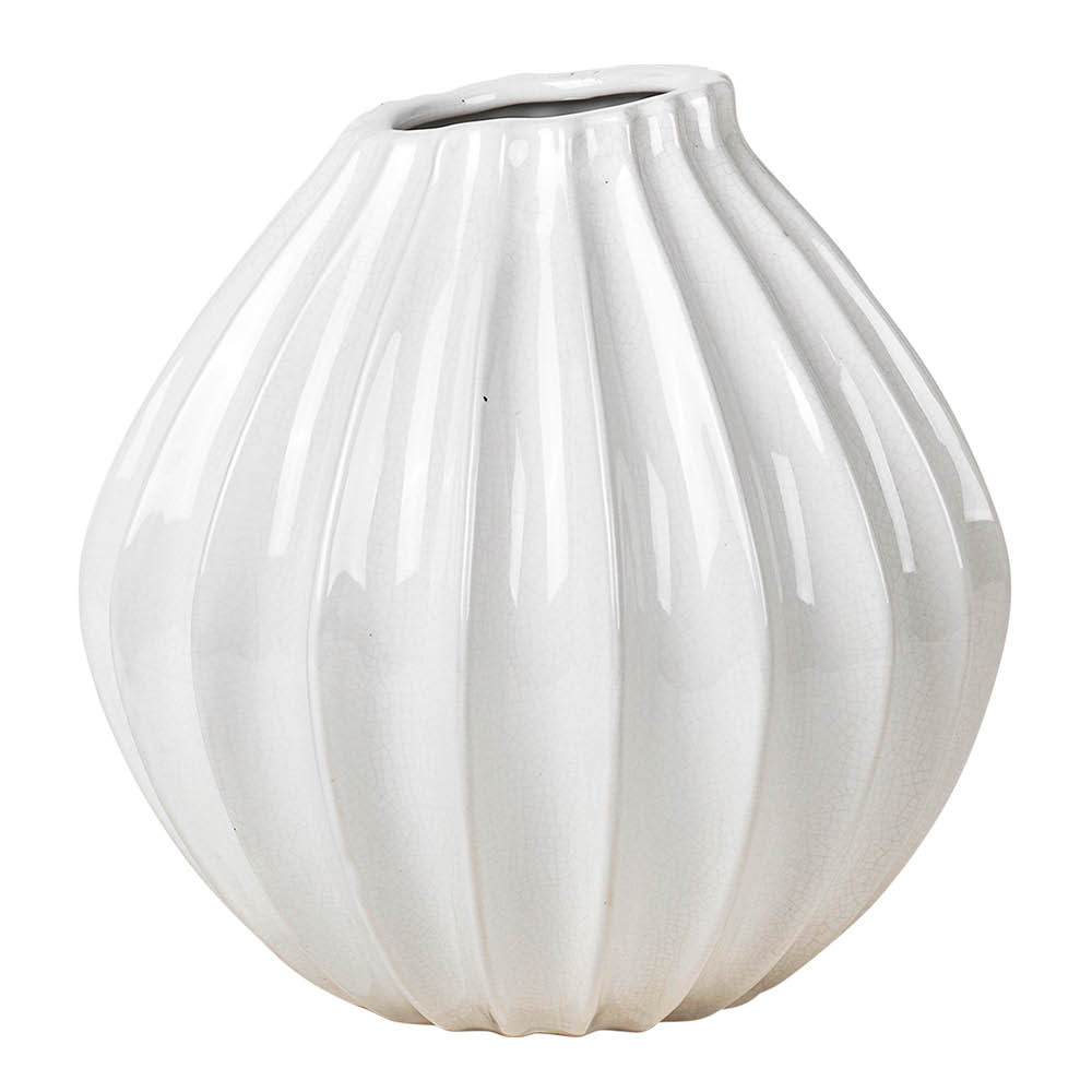 Broste Copenhagen - Wide Maljakko M 25x25 cm Ivory