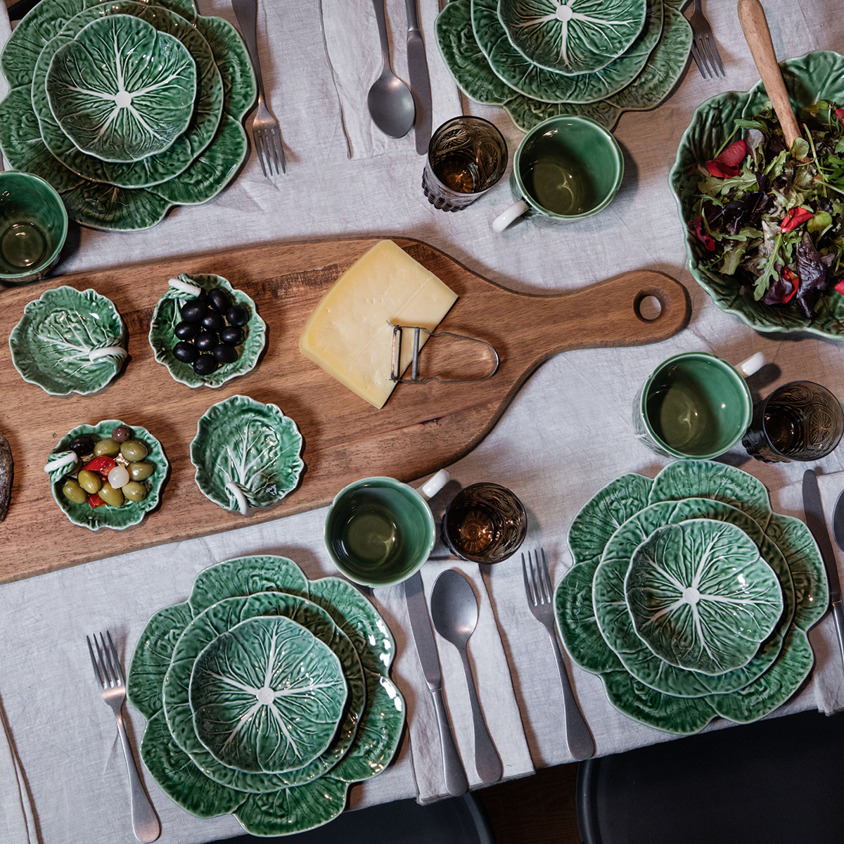 Bordallo Pinheiro Cabbage Vati 30,5 cm Vihreä