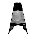 Vedkamin 100 cm svart