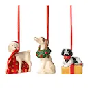 Nostalgic Ornaments hundar 3 delar vit