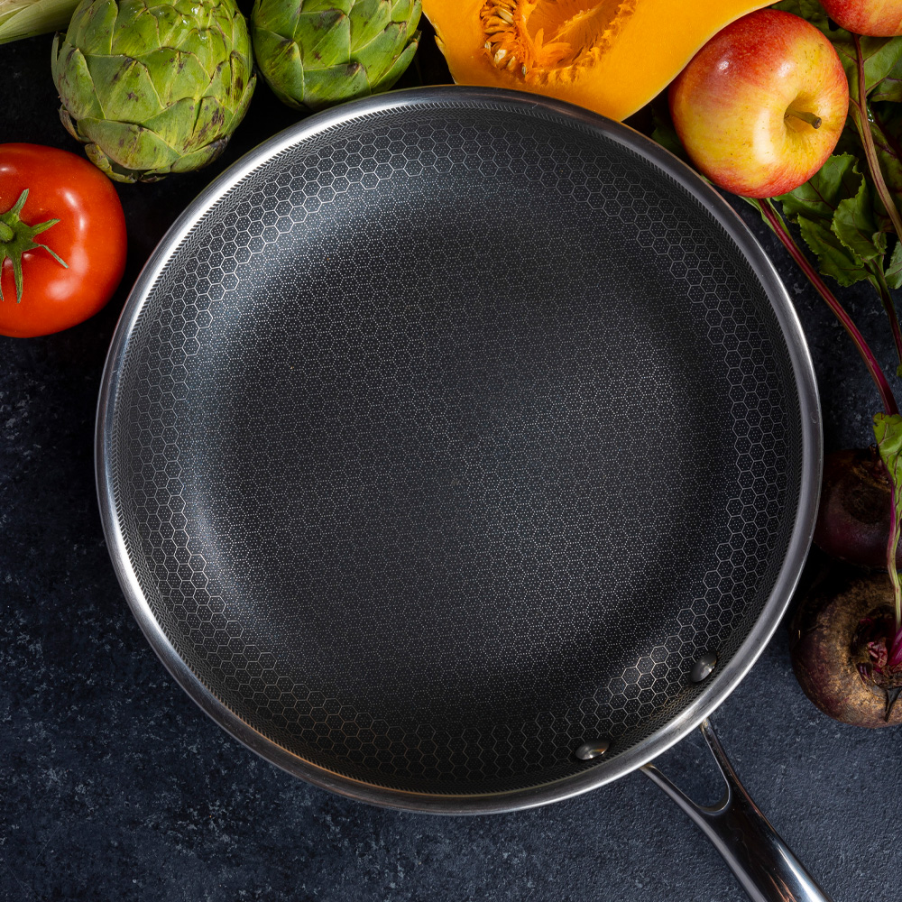 Hexclad Hybrid Paistinpannu 26 cm Hopea/Musta