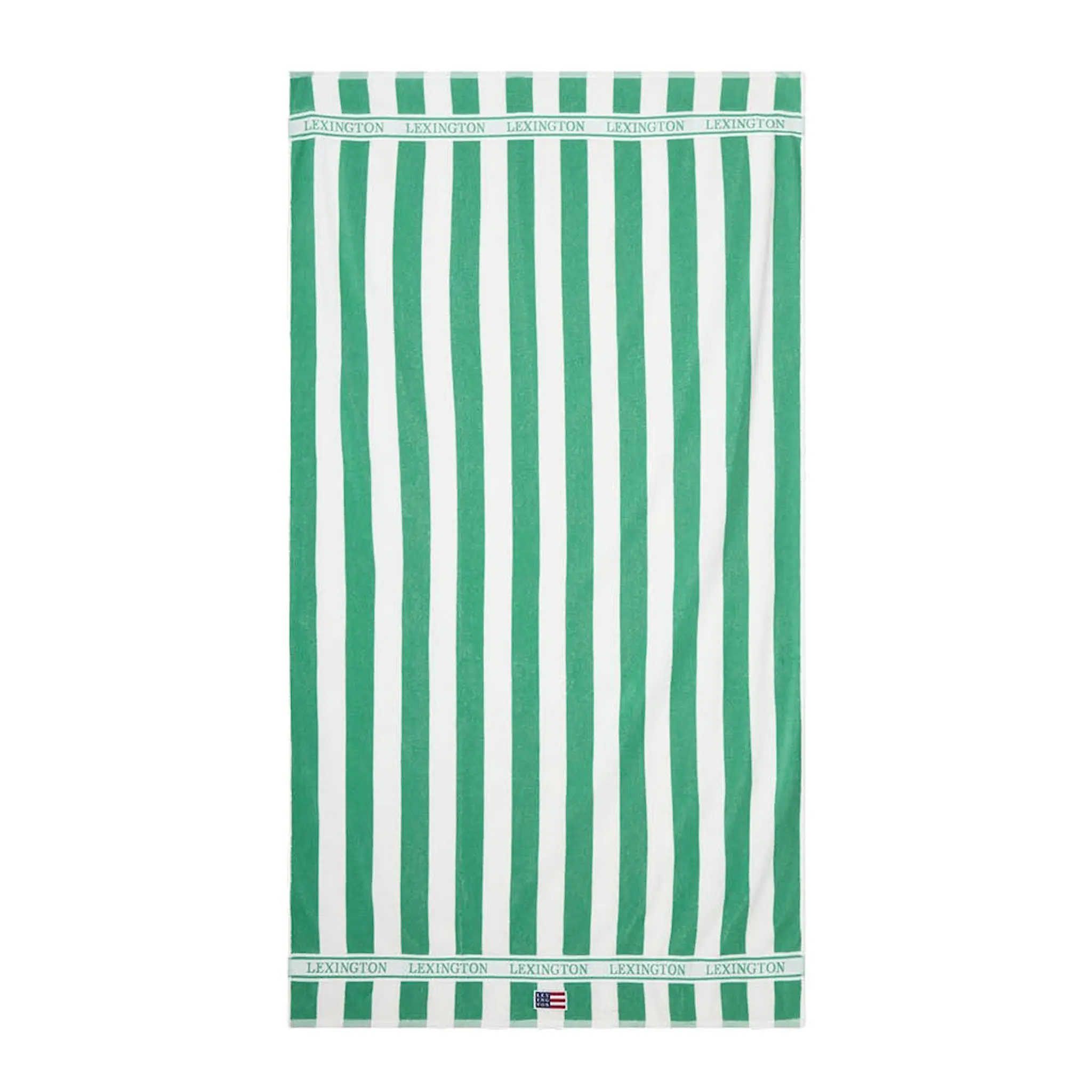 Lexington Strandhåndkle 180x100 cm frotté grønn/hvit