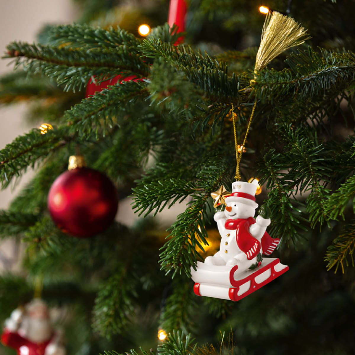 Villeroy & Boch Christmas Classic juletrepynt snømann 8,5 cm