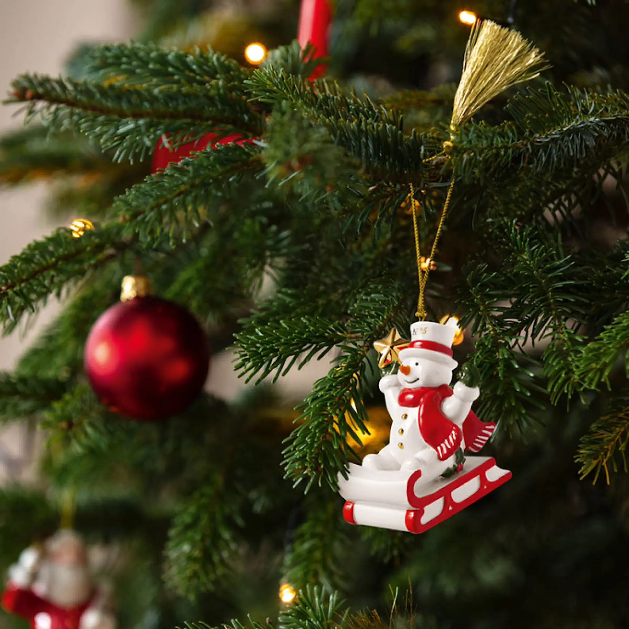 Villeroy & Boch Christmas Classic 2025 julgranspynt snögubbe 8,5 cm