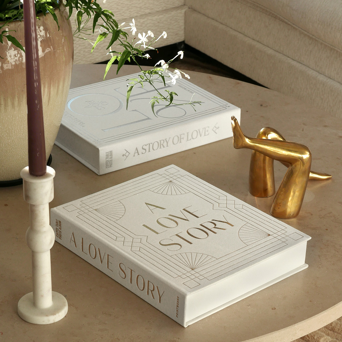 Printworks Bröllopsalbum A Love Story 33x27 cm grå