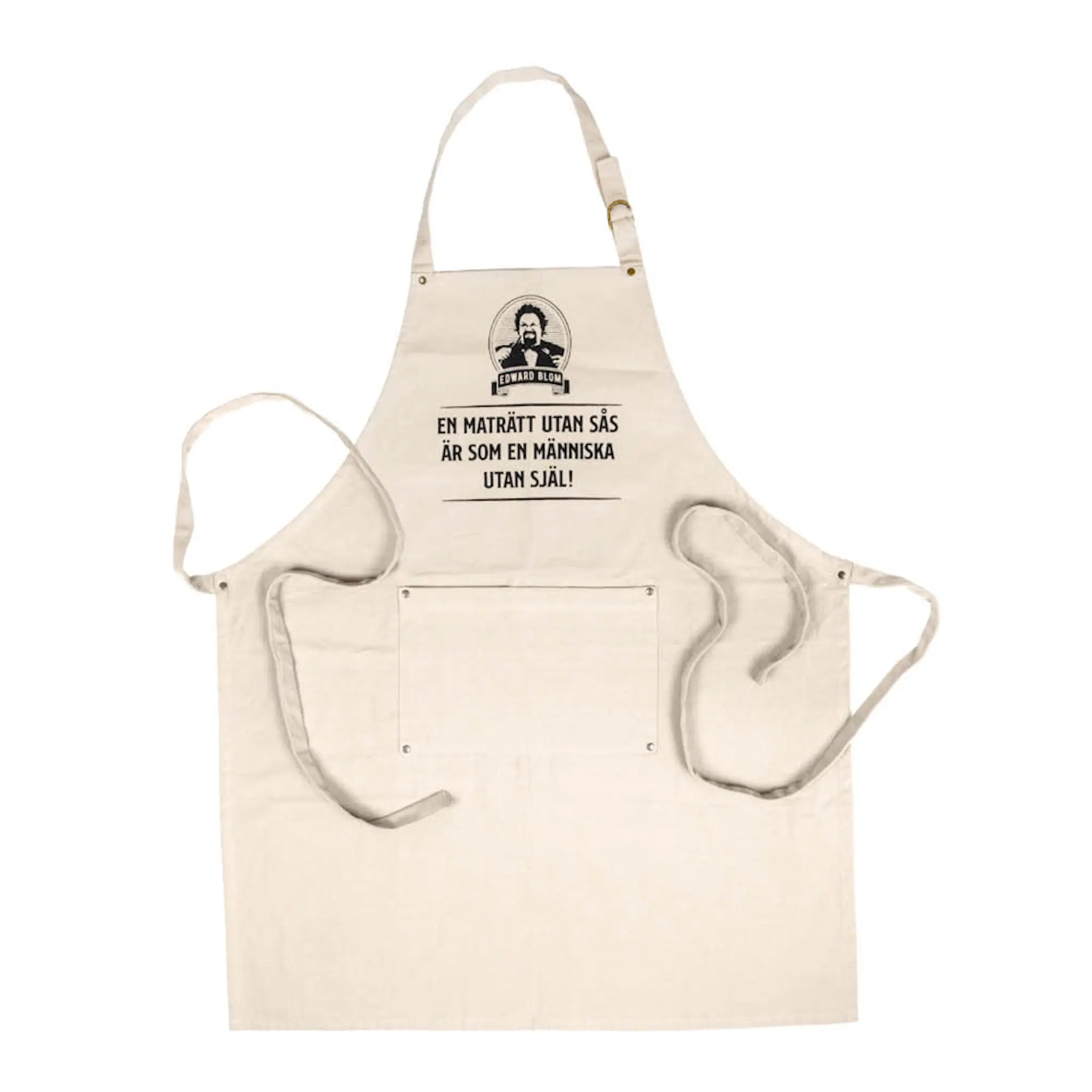 Edward Blom Förkläde "En maträtt utan sås" beige