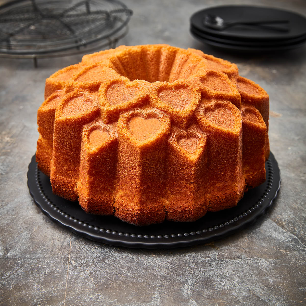 Birkmann Contoura bakform love 29 cm silver