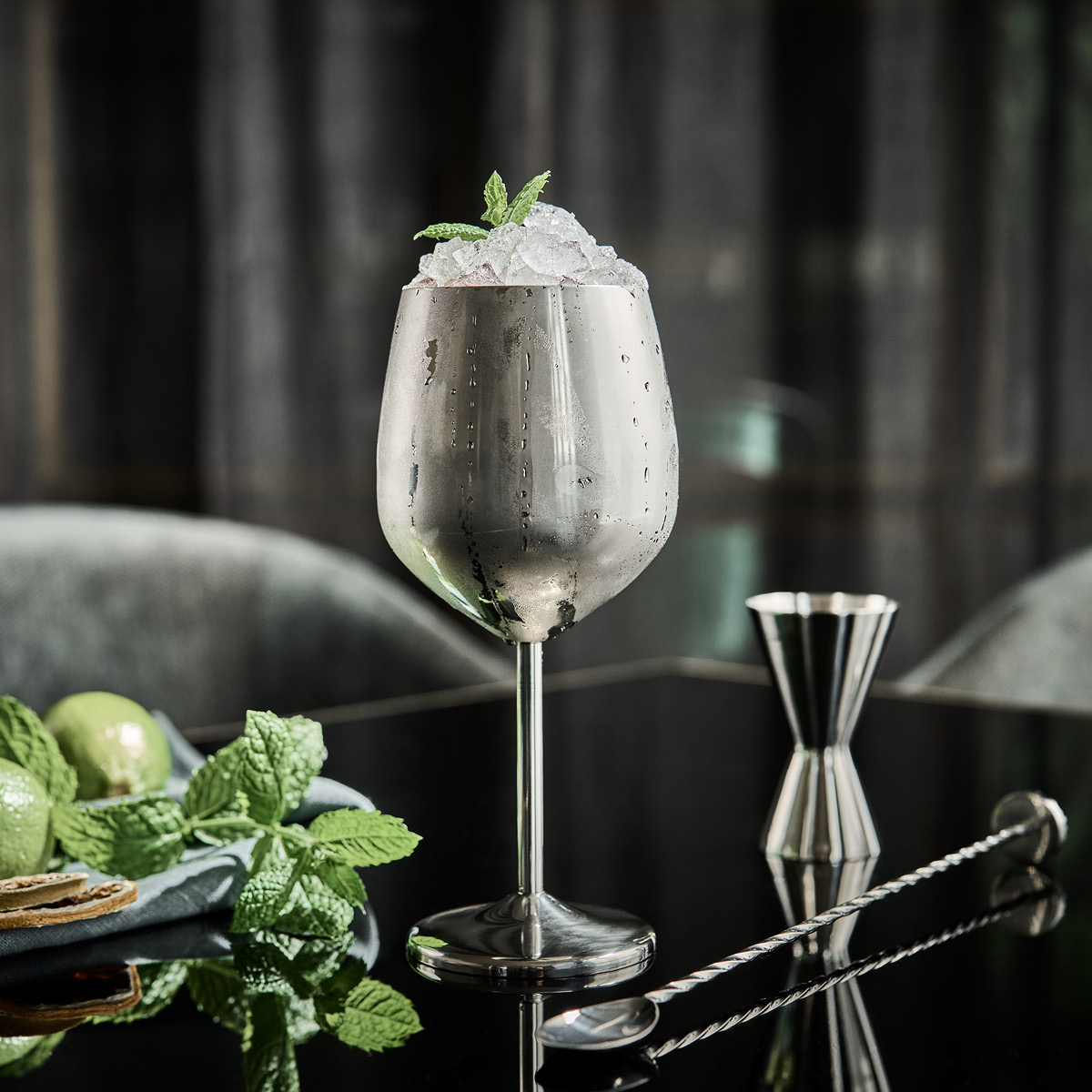 Modern House Sontell Smoke drinkglas 55 cl gun metal