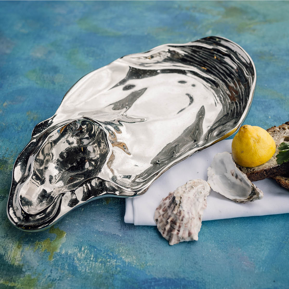Culinary Concepts Shell serveringsfat 48x26 cm silver