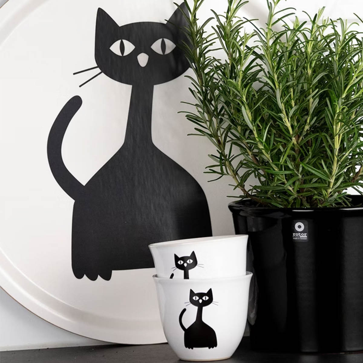 Rotor Design Selma mugg 20 cl vit/svart