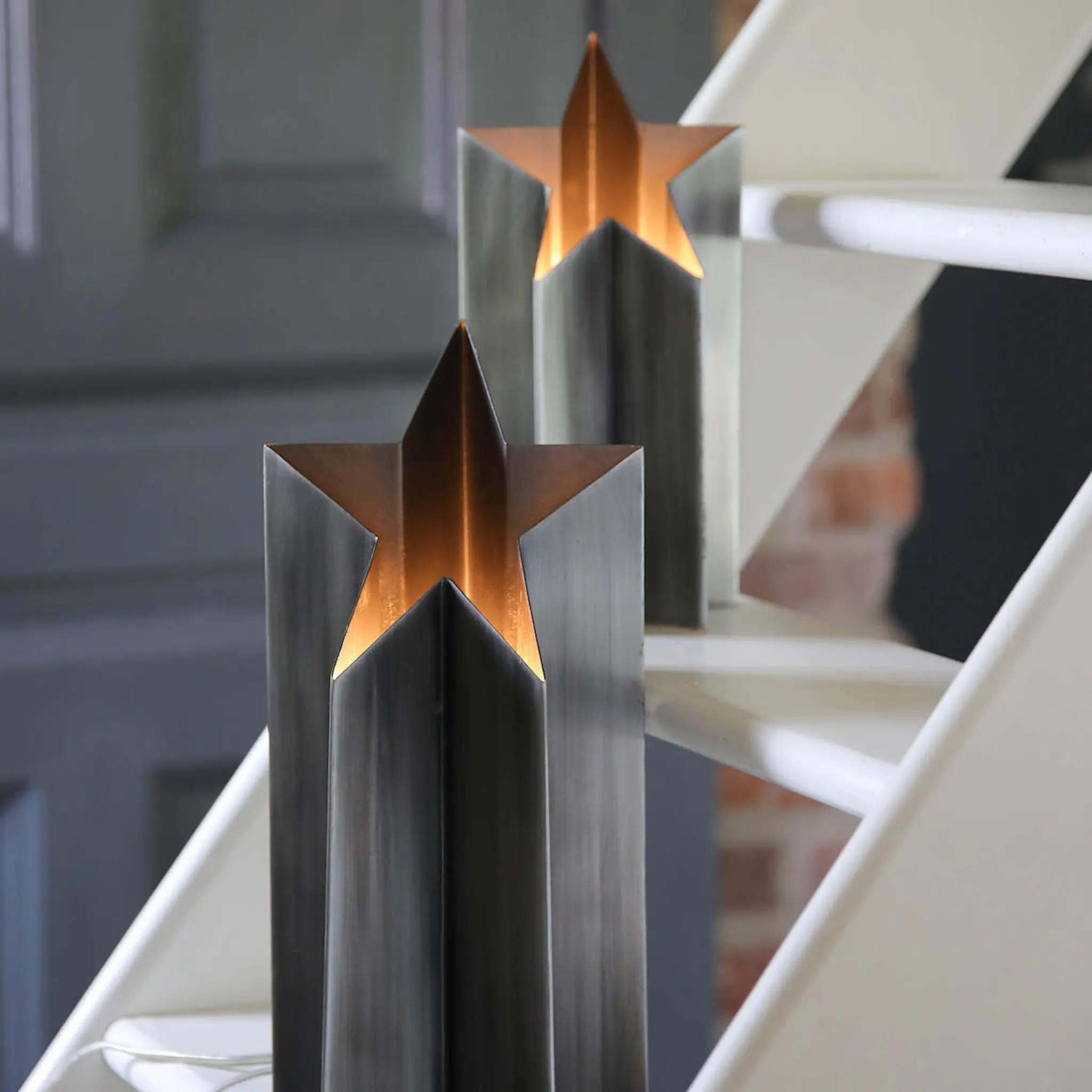 Markslöjd Asteri bordstjerne 35 cm antikk sølv