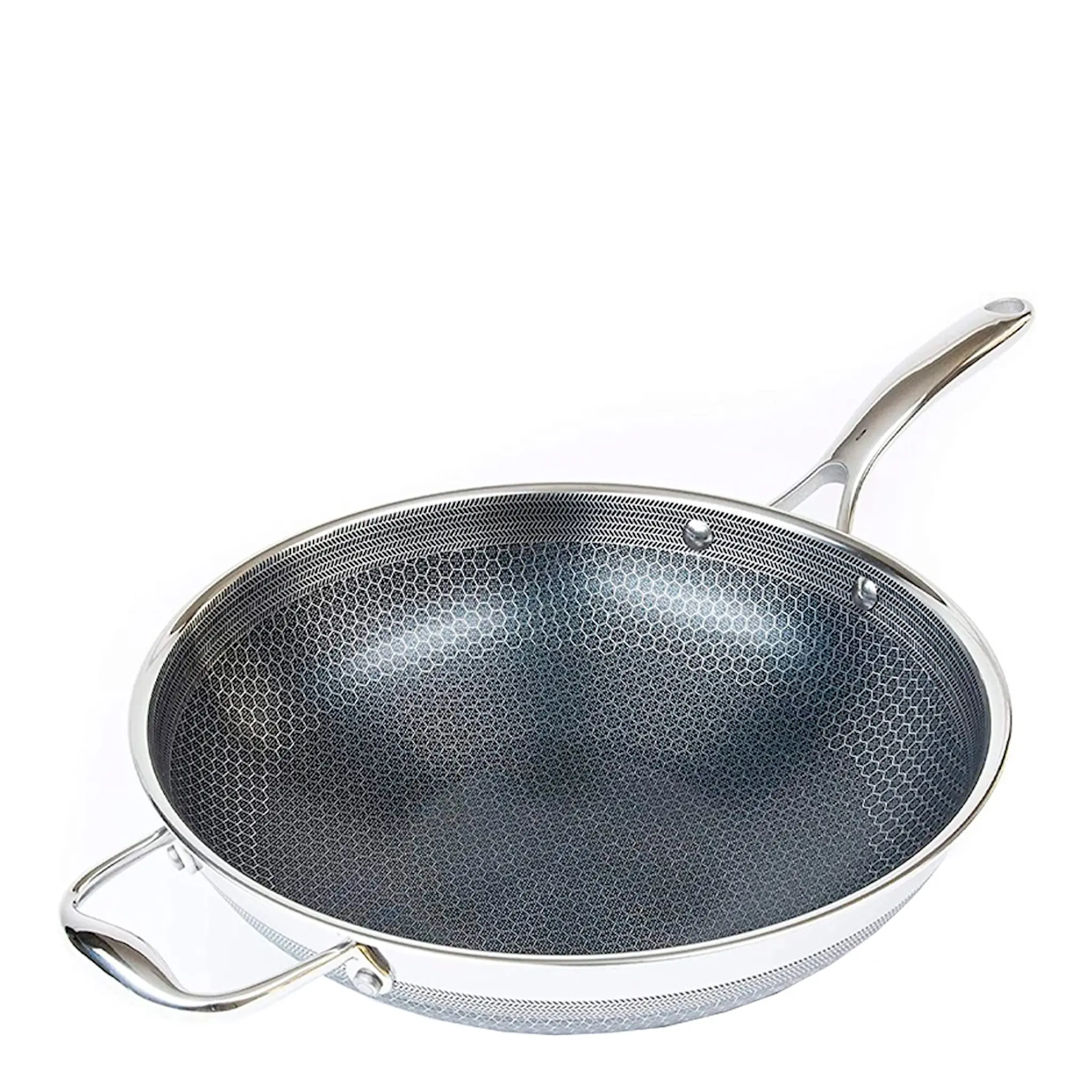 Roestvrijstalen pan met deksel, anti-aanbak, 4,7 L - Hexclad - Koop Roestvrijstalen pan met deksel, anti-aanbak, 4,7 L - Hexclad - Koop
