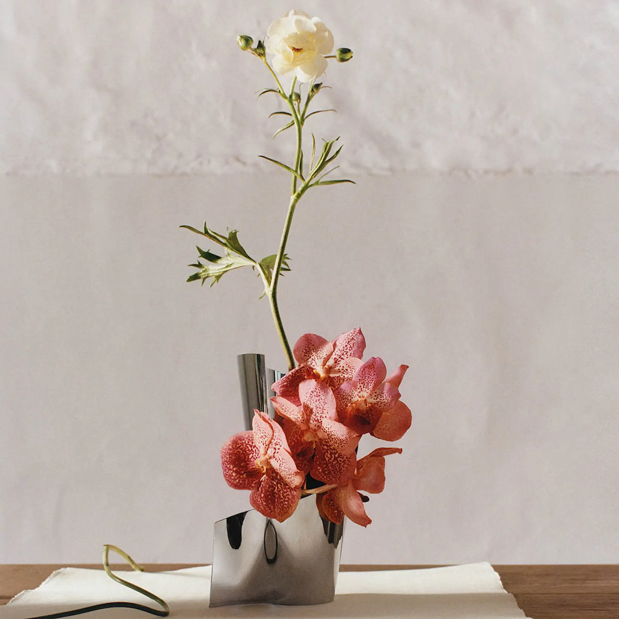 Georg Jensen Fold vase liten 25 cm stål