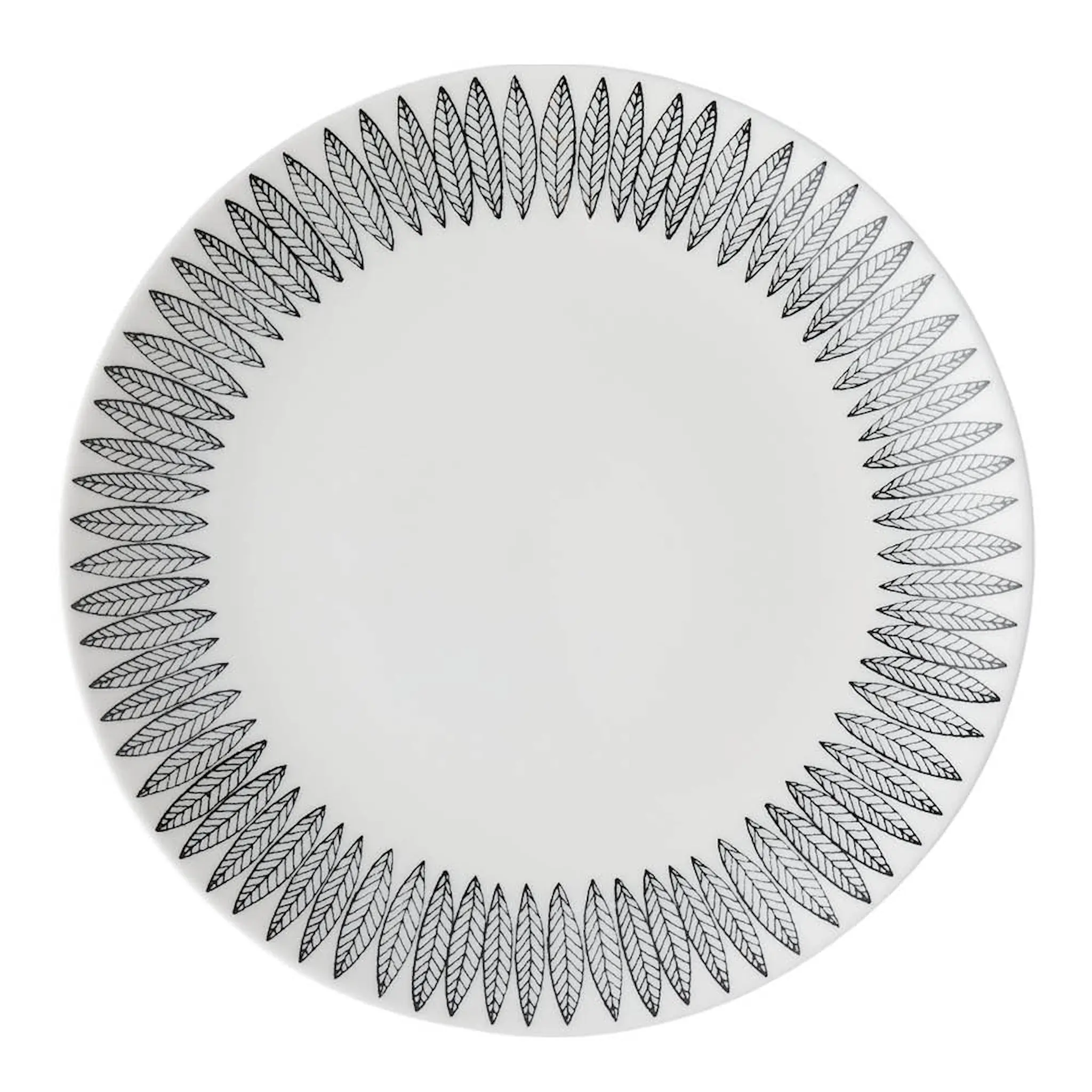 Gustafsberg Salix Svart tallerken 22 cm uten brem
