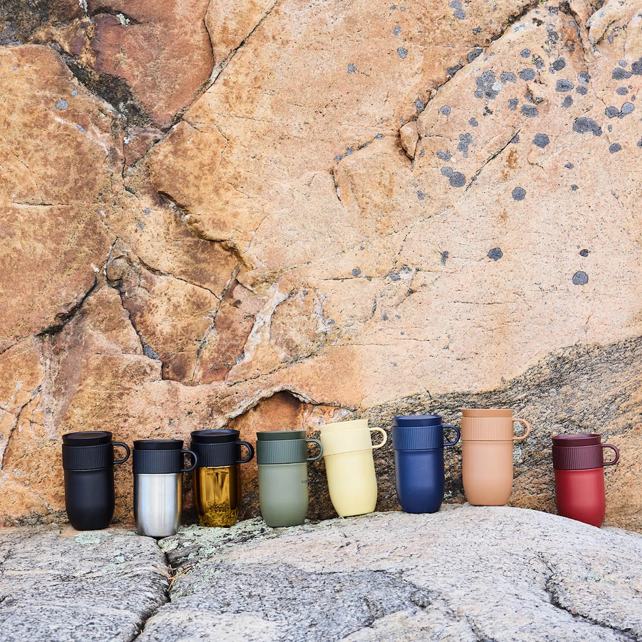 Sagaform Ted termosmugg med öra 28 cl gul