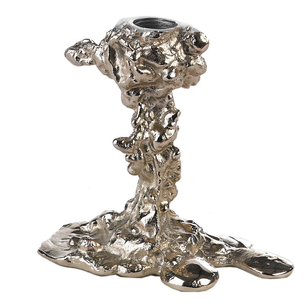 Pols Potten Drip lysestake 14 cm sølv