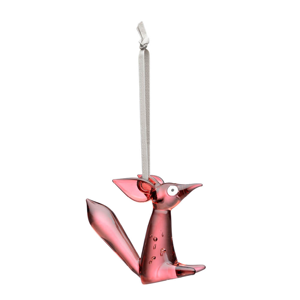 iittala Vulpes glassdekor sittende 8 cm kirsebær