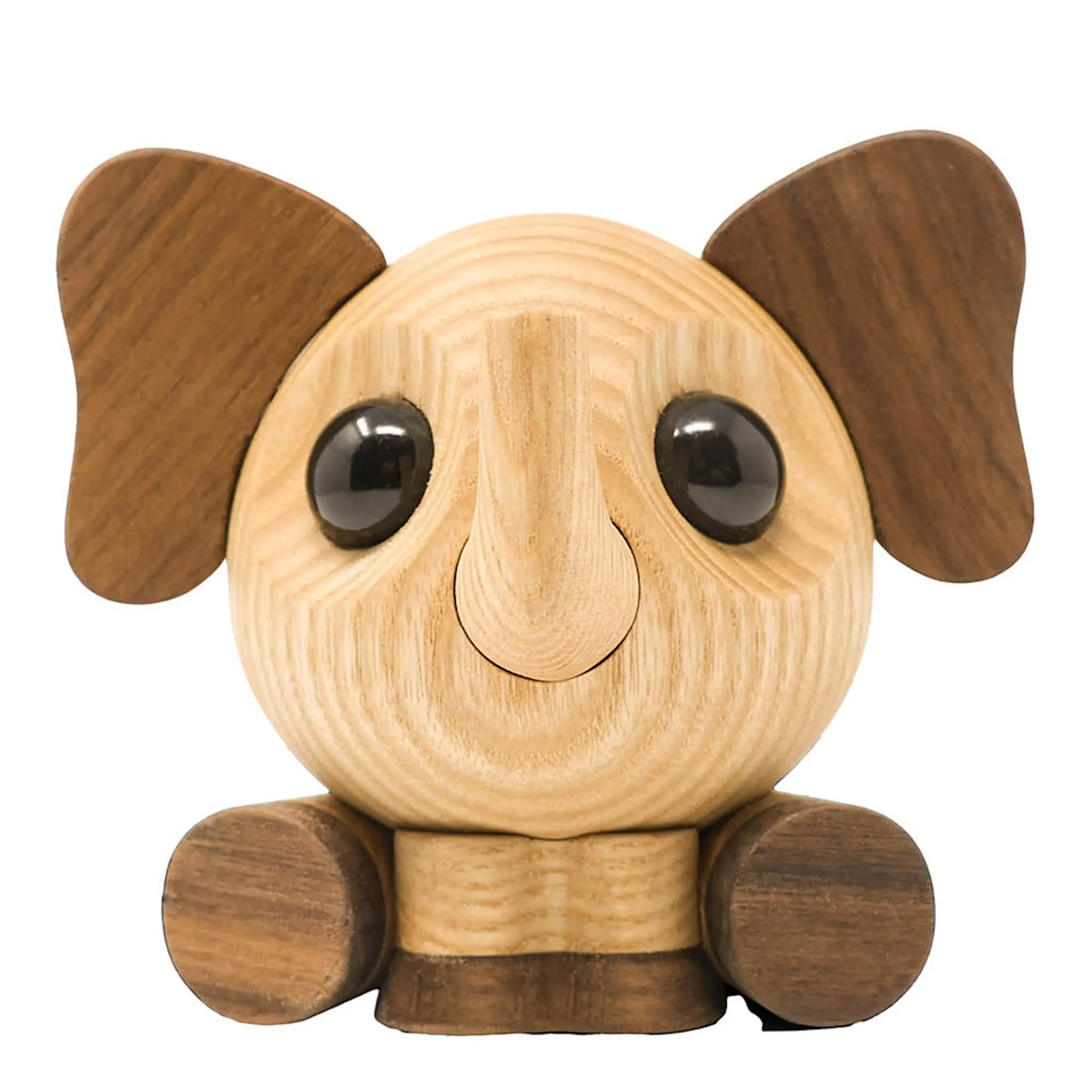 FableWood Flora elefant träfigur 10 cm valnöt/ask