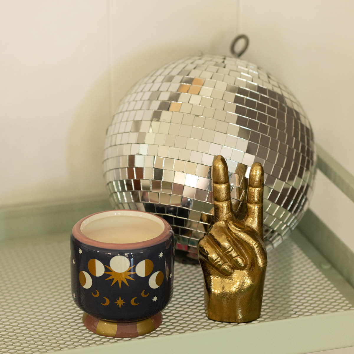 Paddywax Adopo doftljus jasmine & rose 8,8 cm Moon Phases blå