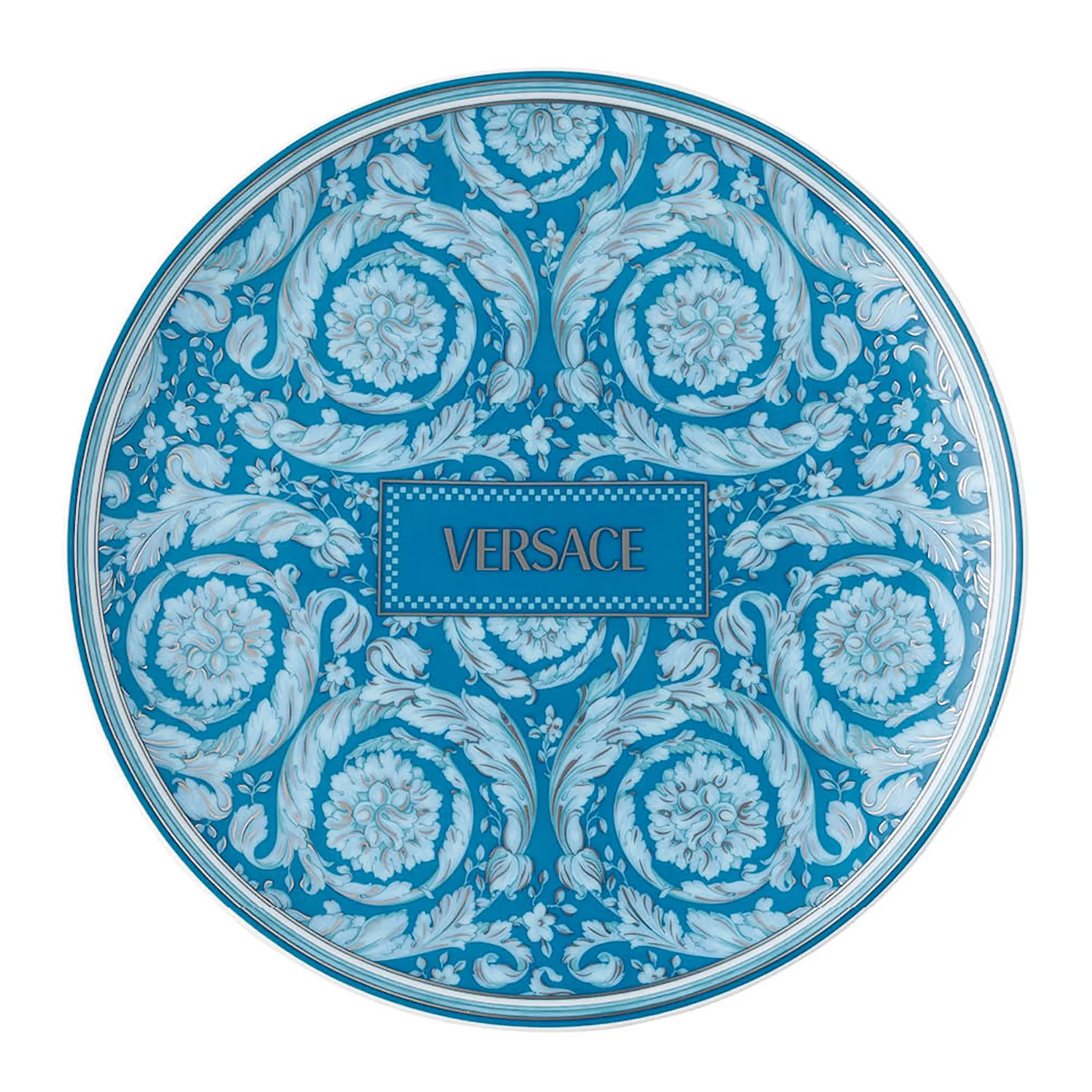 Versace Barocco lautanen 17 cm teal