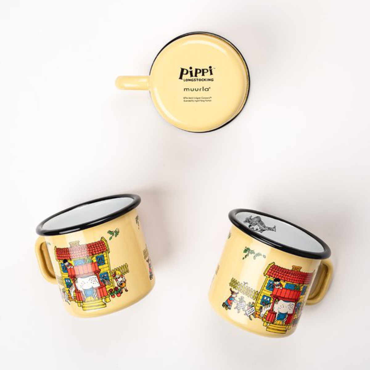 Muurla Pippi emaljmugg villa villekulla 37 cl