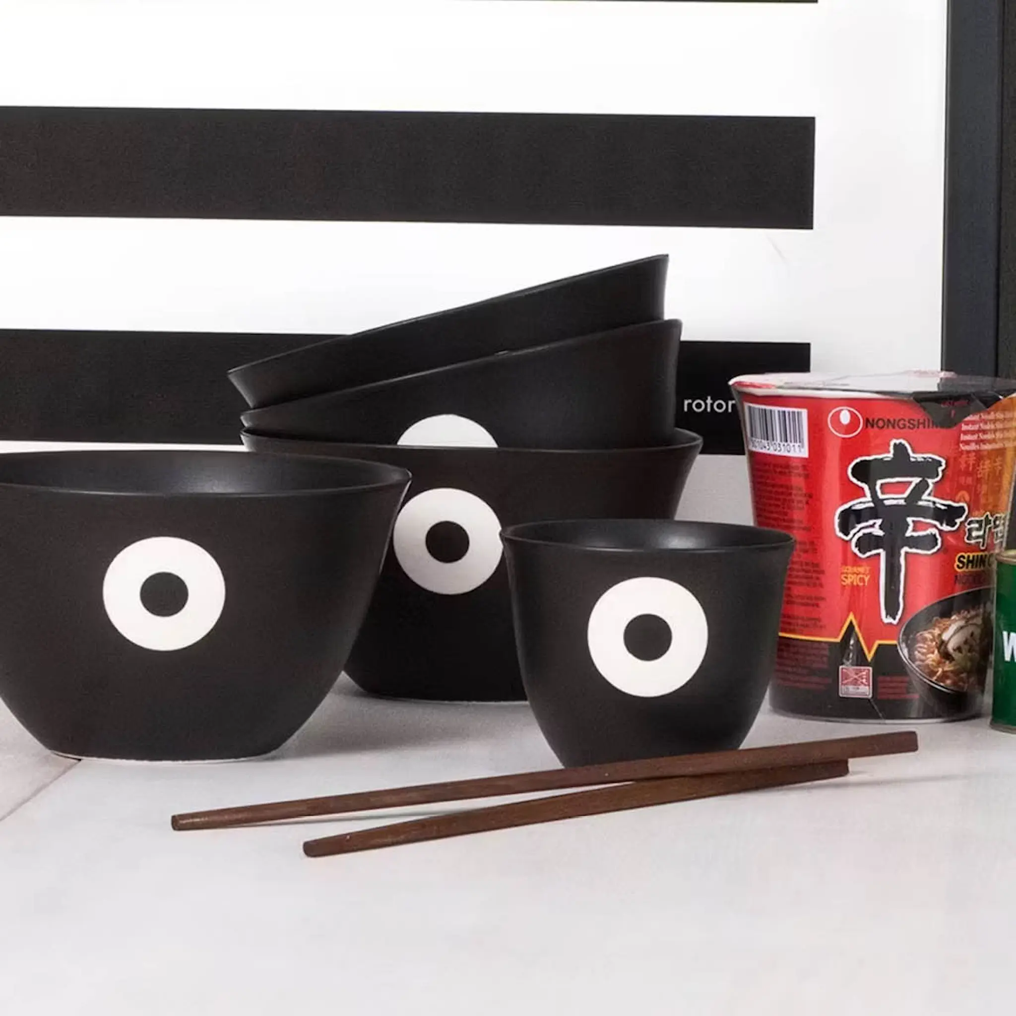 Rotor Design Signatur mugg 20 cl svart/vit