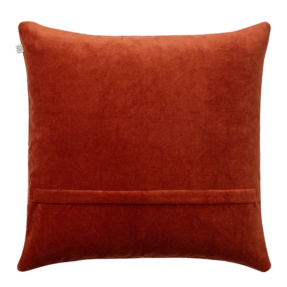 Chhatwal & Jonsson Reindeer kuddfodral sammet broderad 50x50 cm Rust