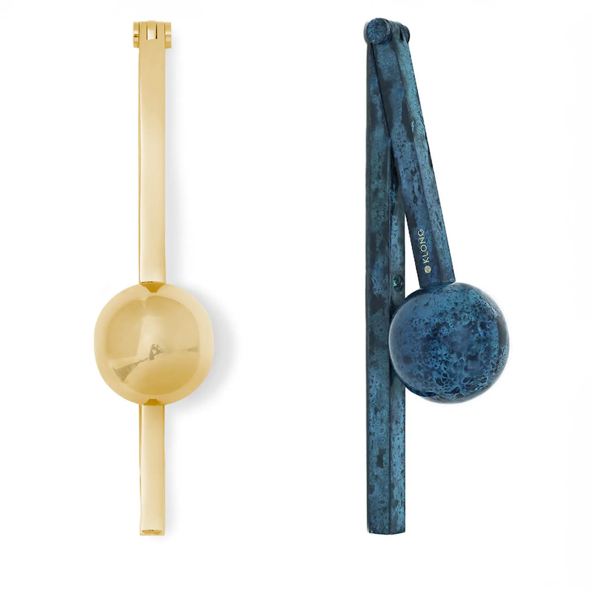 Klong Klonk dørbanker 25x6 cm messing hover