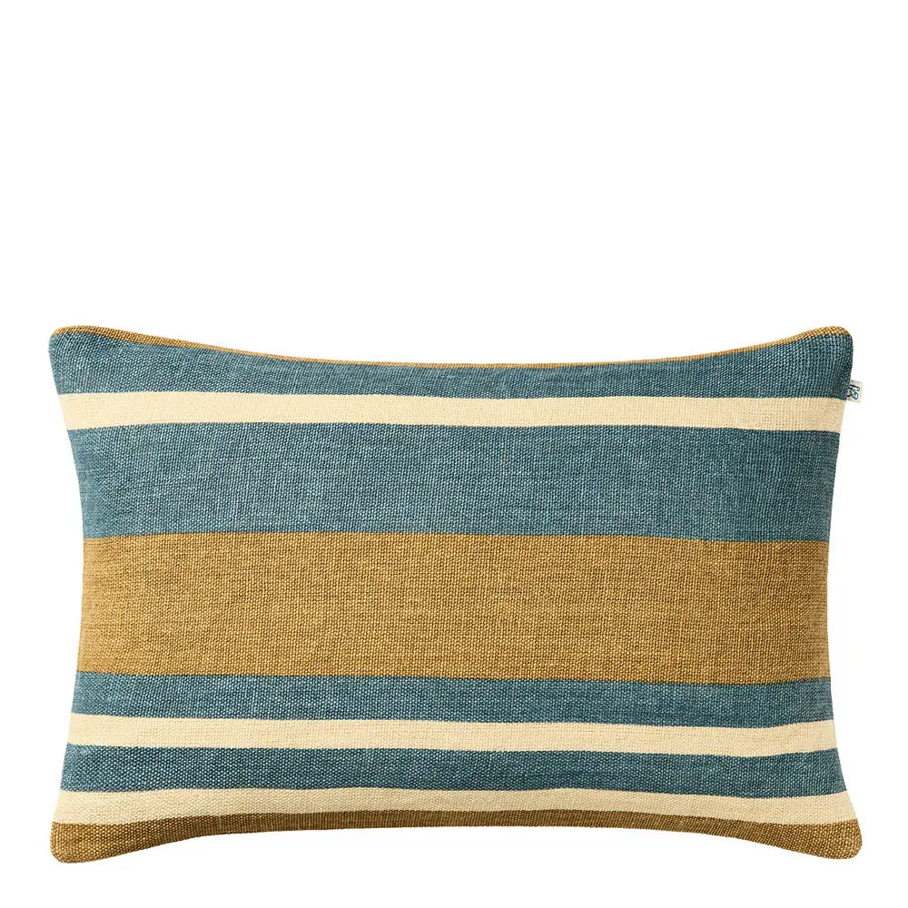 Vera putetrekk lin 40x60 cm Khaki/Heaven Blue