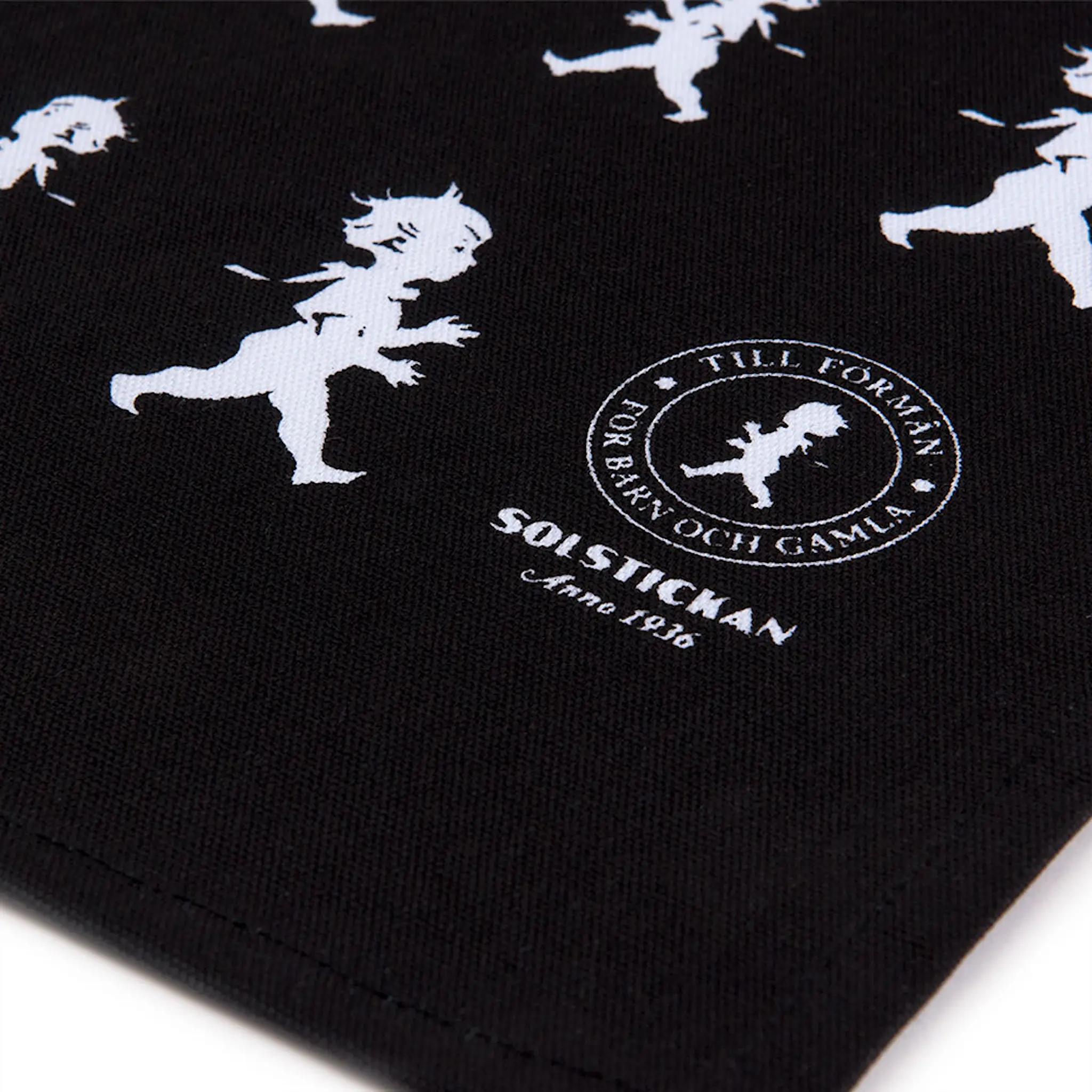 SOLSTICKAN Keittiöpyyhe 50x70 cm Musta/Valkoinen