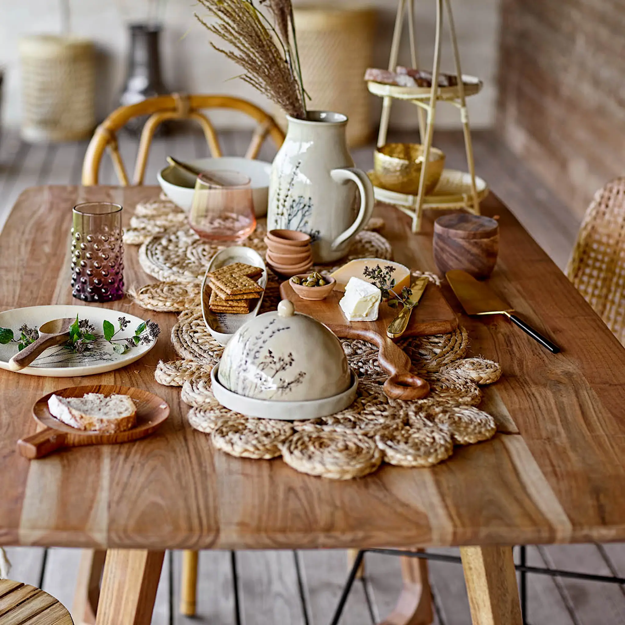 Bloomingville Bea smörask 15 cm natur