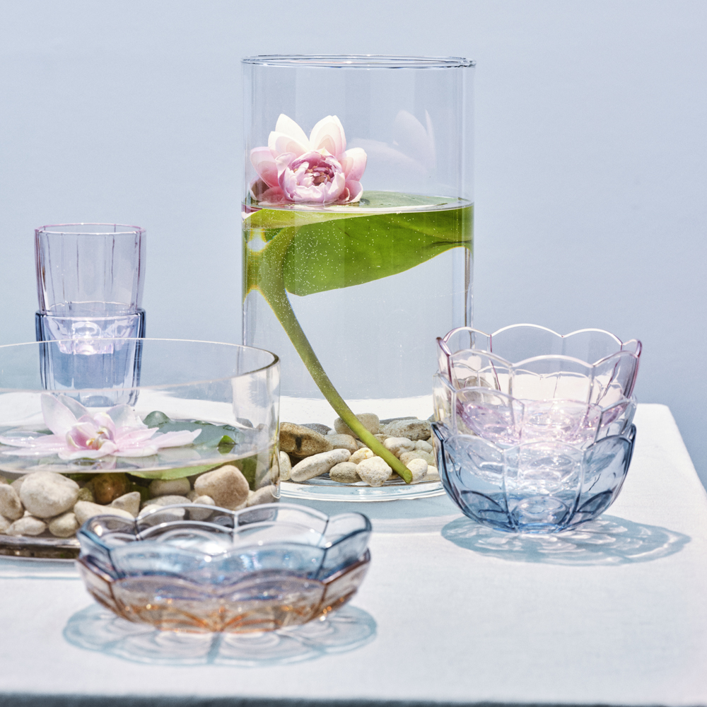 Holmegaard Lily vannglass 32 cl 2 stk blue iris