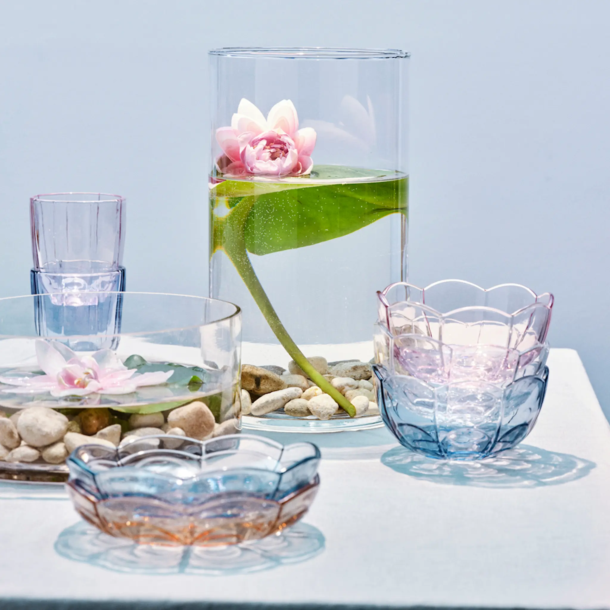 Holmegaard Lily Vattenglas 32 cl 2-pack Blue iris