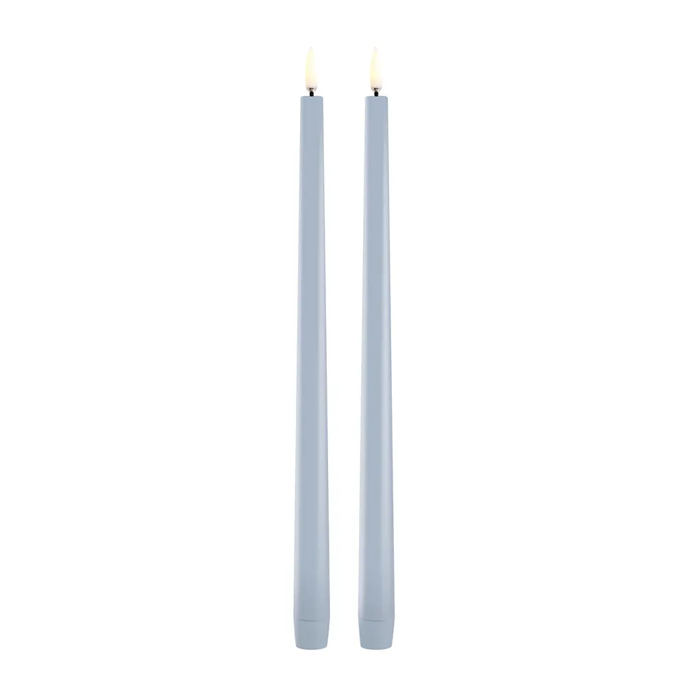 Taper Candles slim LED Kruunukynttilä 2,3x32 cm 2 kpl Vaaleansininen