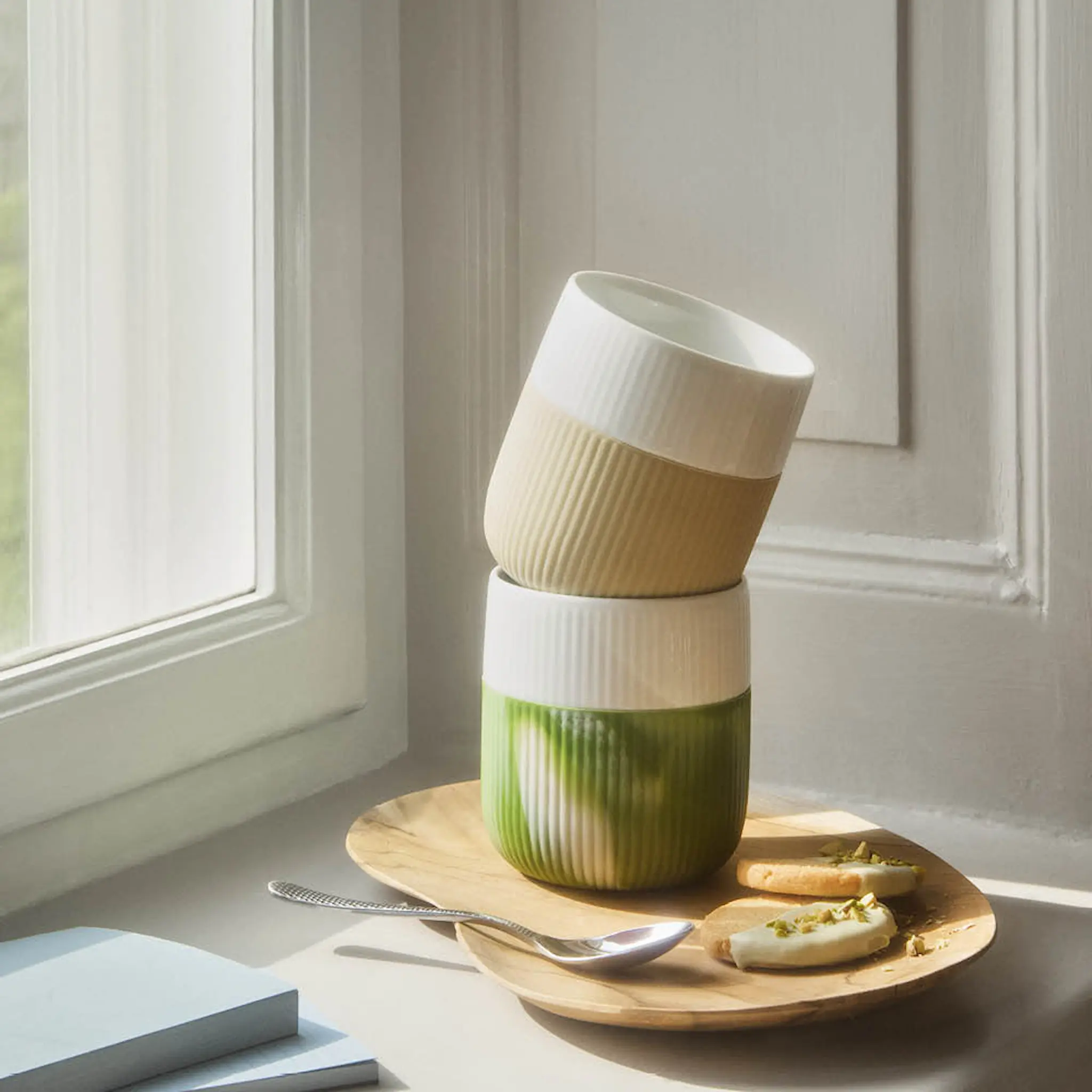 Royal Copenhagen Fluted Contrast Marble mugg 35 cl gräs