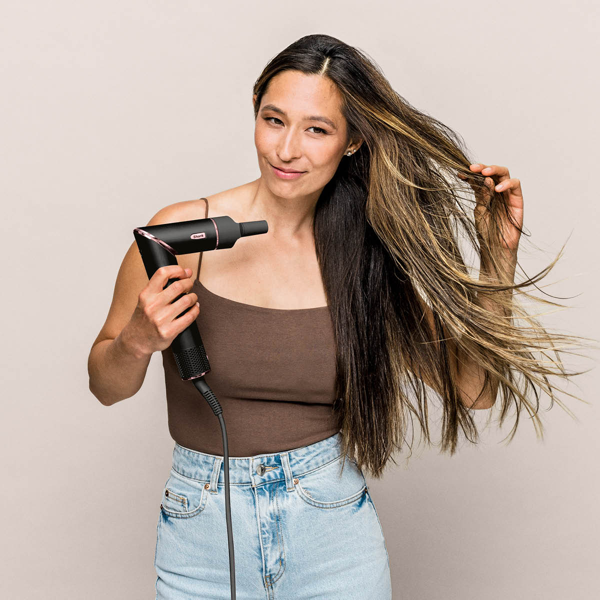 Shark Beauty FlexStyle 3-i-1 multistyler & hårfön HD426EU svart/rosé